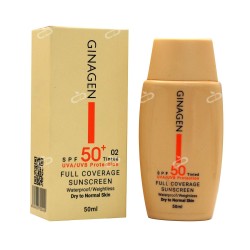 ژیناژن-کرم ضد افتاب spf50 پوست خشک و نرمال ژیناژن  رنگ طبیعی 02