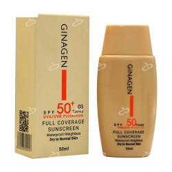 ژیناژن-کرم ضدافتاب spf50 پوست خشک و نرمال ژیناژن  رنگ تیره 03