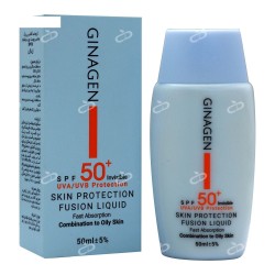 ژیناژن-کرم ضدافتاب spf50 پوست چرب و مختلط ژیناژن  بی رنگ
