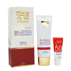 ساین اسکین-ضدافتاب فلوئید ساین شیلد SPF50 ساین اسکین 50گرم رنگ مدیوم