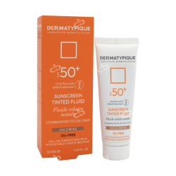 درماتیپیک-فلوئید ضدافتاب SPF50 پوست چرب درماتیپیک 50میلی لیتر بژ طلایی
