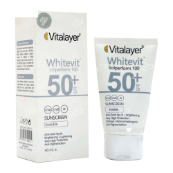 ویتالیر-کرم ضدافتاب SPF50 ضد لک ویتالیر 40 میلی لیتر بی رنگ