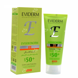 اویدرم-کرم ضد افتاب رنگی spf50 مناسب پوست های چرب دارای جوش اویدرم 40 میلی لیتر