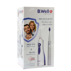 بی ول-پک ترکیبی مسواک برقی MED-870 و واترجت دندان قابل حمل WI-911 بی ول