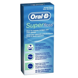 اورال بی-نخ دندان مدل Super Floss حاوی عصاره نعنا