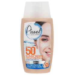 پیکسل-کرم ضد افتاب رنگی SPF50 مناسب پوست چرب و مختلط