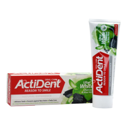 اکتیدنت-خمیردندان الترا وایت حاوی زغال فعال اکتیدنت 