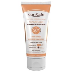 سان سیف-کرم ضد افتاب فیزیکال بی رنگ SPF50 سان سیف